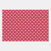 ロマンチックなレースハートバレンタインデーパターン ラッピングペーパーシート (正面)