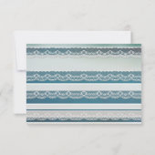 ロマンチックなレースパールの蘭ビーチウェディングの出欠確認 招待状 (裏面)