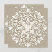 ロマンチックなレース 招待状 (正面/裏面)