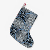 ロマンチックなレース：明るい抽象芸術プリント。 スモールクリスマスストッキング (正面 (吊り時))