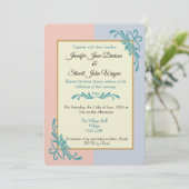 ロマンチックなロココ結婚フローラ 招待状 (スタンド正面)