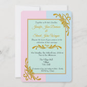 ロマンチックなロココ結婚フローラ 招待状 (正面)