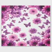 ロマンチックなロージーフローラ ラッピングペーパー (フラット)