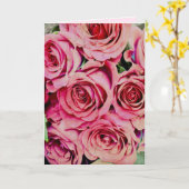 ロマンチックなローズのカスタムテキスト結婚記念日 カード (黄色い花)