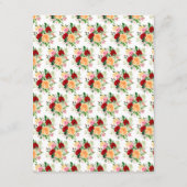 ロマンチックなローズの花の結婚式の詳細 エンクロージャーカード (裏面)