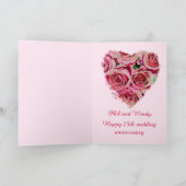 ロマンチックなローズオリジナルメッセージ結婚記念日 カード (内部)