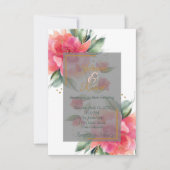 ロマンチックなローズガーデンの予算結婚式 招待状 (正面)