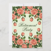 ロマンチックなローズ植物学の引退パーティー 招待状 (裏面)
