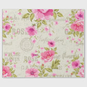 ロマンチックなロールヴィンテージは包装紙上がりました ラッピングペーパー (フラット)