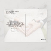 ロマンチックなワイルドフラワーの水彩ありがとう ポストカード (裏面)