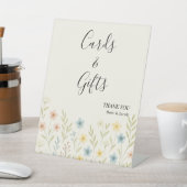 ロマンチックなワイルドフラワーウェディングカード&ギフトサイン 台座サイン (インサイチュ)