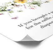 ロマンチックなワイルドフラワーズ春おむつラッフルサイン ポスター (角)