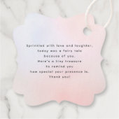 ロマンチックなワイルドフラワーパステル結婚の感謝の気持ち フェイバータグ (裏面)