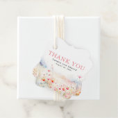 ロマンチックなワイルドフラワーパステル結婚の感謝の気持ち フェイバータグ (インサイチュ)