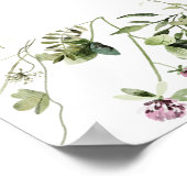 ロマンチックなワイルドフラワーベイビーシャワー歓迎サイン ポスター (角)