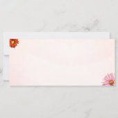 ロマンチックなワイルドフラワー春の結婚式の応答カード (裏面)