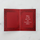 ロマンチックなワイングラスのバレンタインデー シーズンカード (内部)