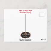 ロマンチックなヴァレンタインのロングホーン牛 ポストカード (裏面)