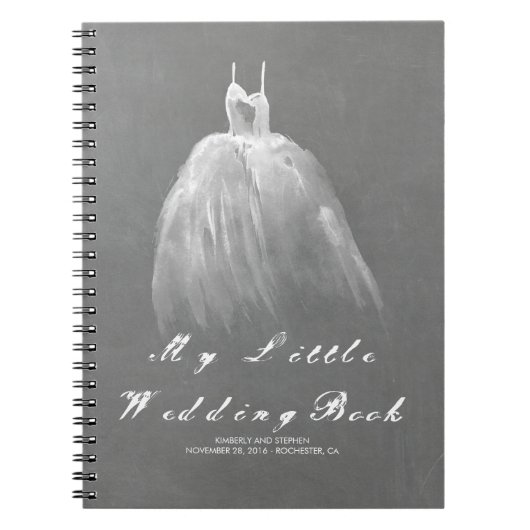 ロマンチックなヴィンテージがある婚礼衣裳の花嫁 ノートブック (正面)