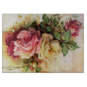 ロマンチックなヴィンテージのばら色の花束 カッティングボード (正面)