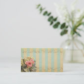 ロマンチックなヴィンテージのスタイルの名刺 名刺 (スタンド正面)