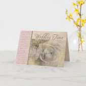 ロマンチックなヴィンテージの結婚は上がりました カード (黄色い花)