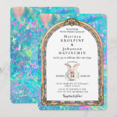 ロマンチックなヴィンテージの結婚式 招待状 (正面/裏面)