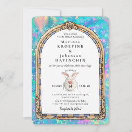 ロマンチックなヴィンテージの結婚式 招待状