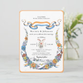 ロマンチックなヴィンテージの結婚式 招待状 (スタンド正面)
