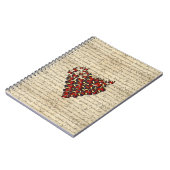 ロマンチックなヴィンテージのbutterfies ノートブック (左側)