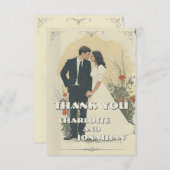 ロマンチックなヴィンテージウェディングカップルのアート (正面/裏面)