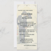 ロマンチックなヴィンテージウェディングカップルのアート (裏面)