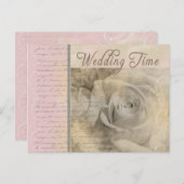 ロマンチックなヴィンテージウェディングバラ ポストカード (正面/裏面)