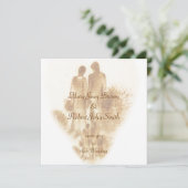 ロマンチックなヴィンテージウェディング招待状 招待状 (スタンド正面)