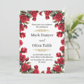 ロマンチックなヴィンテージウェディング招待状 招待状 (スタンド正面)