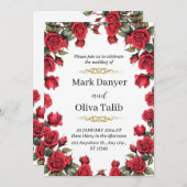 ロマンチックなヴィンテージウェディング招待状 招待状 (正面/裏面)