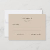 ロマンチックなヴィンテージカントリーレース 出欠カード (裏面)