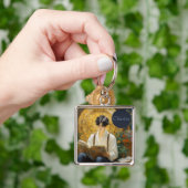 ロマンチックなヴィンテージスタイルアートオブボーイ読ズ キーホルダー (手)