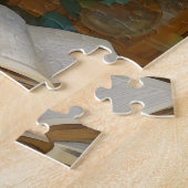 ロマンチックなヴィンテージスタイルアートオブボーイ読ズ ジグソーパズル (側面)