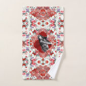 ロマンチックなヴィンテージタオルセット バスタオルセット (ハンドタオル)