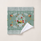 ロマンチックなヴィンテージタオルセット バスタオルセット (ウォッシュタオル)