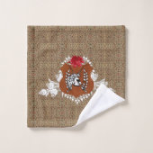 ロマンチックなヴィンテージタオルセット バスタオルセット (ウォッシュタオル)