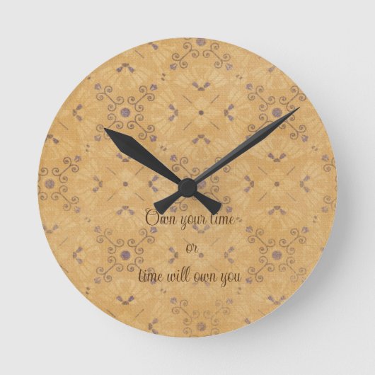 ロマンチックなヴィンテージデザイン ラウンド壁時計 (正面)