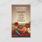 ロマンチックなヴィンテージハネムーントラベルビジネスカード 名刺 (裏面)