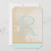 ロマンチックなヴィンテージハミングバードバ結婚ードケージ 招待状 (裏面)