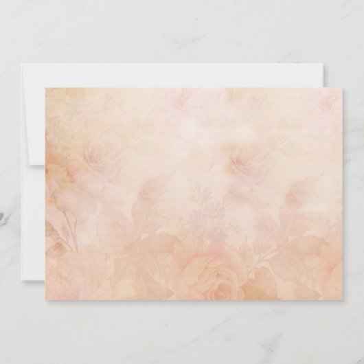 ロマンチックなヴィンテージバラとレースのリハーサルディナー 招待状 (裏面)