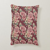 ロマンチックなヴィンテージバラアクセント枕 アクセントクッション (裏面(縦))