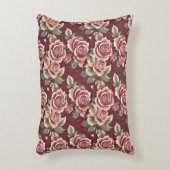 ロマンチックなヴィンテージバラアクセント枕 アクセントクッション (正面(垂直))