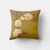 ロマンチックなヴィンテージバラ クッション (裏面)