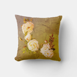 ロマンチックなヴィンテージバラ クッション
